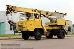 Autodrehkran ADK 100 (TAKRAF) auf IFA L 60 1218 4x4 (Allradantrieb) - Hersteller (Kranaufbau): VEB Maschinenbau »Karl Marx« Babelsberg - Hersteller (Fahrgestell): VEB IFA-Automobilwerk