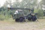 ADK 70-0 auf IFA W 50 LA mit ND - Autodrehkran, Hersteller: VEB Maschinenbau  Karl Marx  Babelsberg, Kombinat TAKRAF, DDR - Umbau eines zivilen ADK zu einem militärischen Kran - Pioniertechnik,
