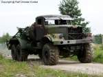 KrAZ 255 B1 als Tr�gerfahrzeug f�r das Bugsierboot BMK-T - NVA, DDR - fotografiert am 05.08.2011 zum Milit�rfahrzeugtreffen in Zeithain (Lustlager Zeithain) - Copyright @ Ralf Christian Kunkel 


