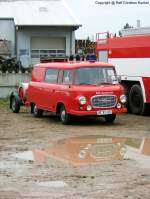 KLF-TS 8 Kleinl�schfahrzeug und Tragkrafspritze auf Basis Barkas B 1000 mit Nachl�ufer, Aufbau: VEB Feuerl�schger�tewerk G�rlitz, IFA - fotografiert am 10.09.2011 zum Tatra-Treffen in Seehausen -