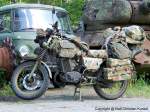 MZ ETZ 250 A - Armeekrad der NVA, flecktarn (in der Form selbst gefertigt) - fotografiert am 23.05.2009 beim Milit�rfahrzeug-Treffen, St.